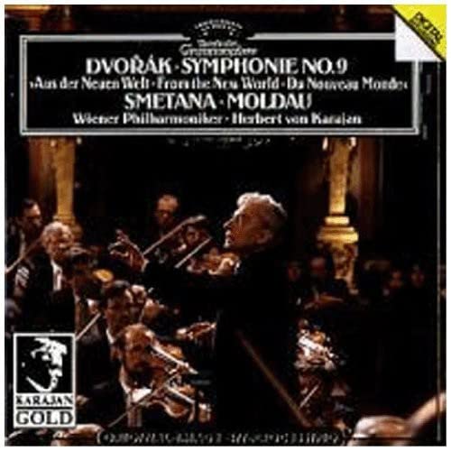 CD cover featuring Herbert von Karajan conducting the Vienna Philharmonic orchestra.