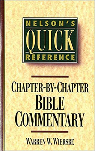 Tan book cover with white text: "Nelson's Quick Reference Bible Commentary.