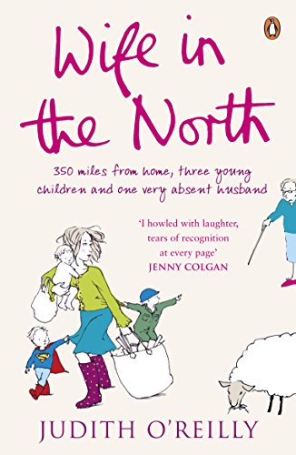 Book cover: "Wife in the North" with illustration of a woman and children.