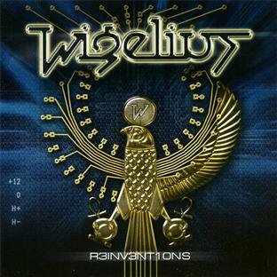 CD cover for Wigelius’ “Reinventions” featuring a golden bird and circuitry.