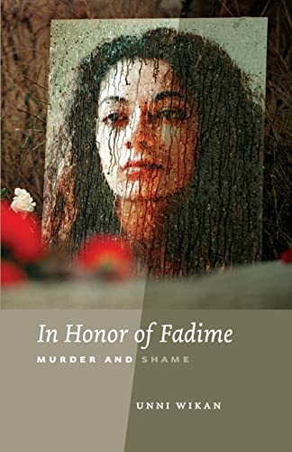 Book cover: portrait of a woman with red streaks, titled “In Honor of Fadime.”