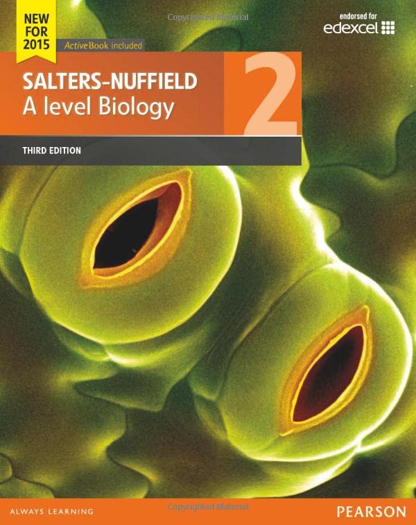 Salters-Nuffield A level Biology Student Book 2 textbook cover with microscopic plant stomata image.