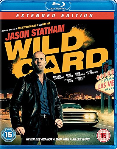 Wild Card" Blu-ray cover featuring Jason Statham and a playing card motif.
