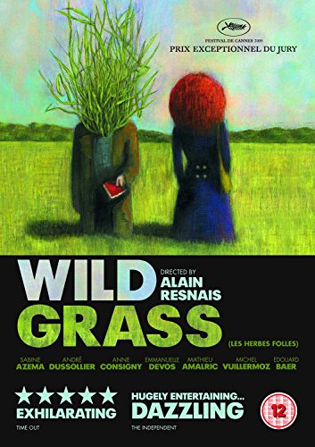 DVD cover for "Wild Grass" featuring figures with grass for heads.