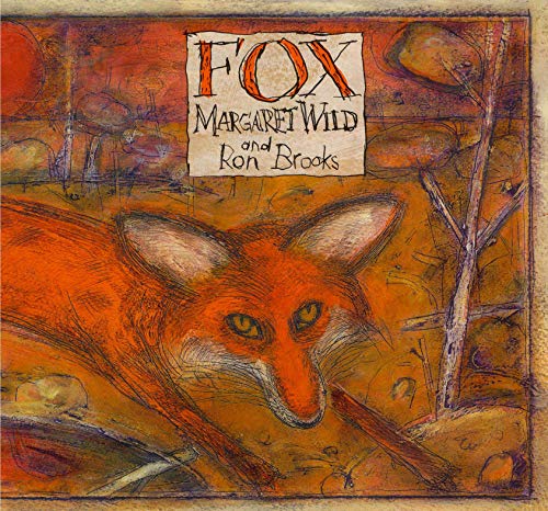 Book cover illustration of a fox in a textured, orange-toned landscape with hand-drawn text.