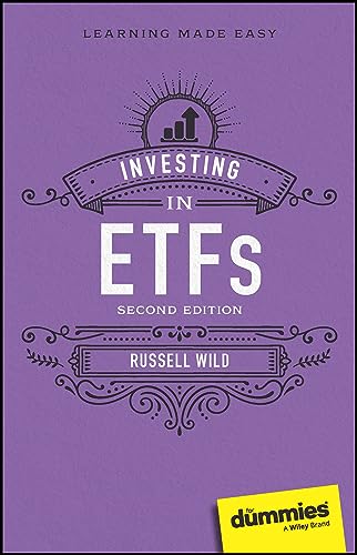 Purple book cover with white text: "Investing in ETFs" by Russell Wild.