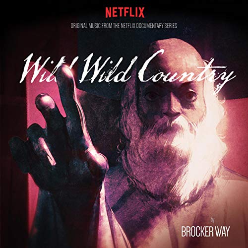 Record cover featuring Bhagwan Shree Rajneesh with stylized text and red tones.