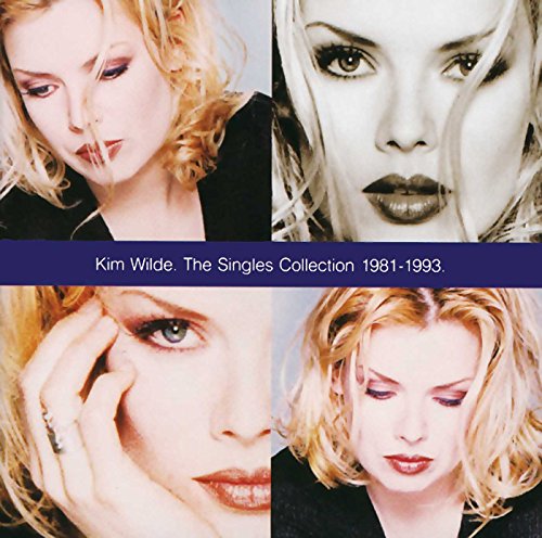 CD cover for Kim Wilde’s “The Singles Collection 1981-1993” with four portraits.