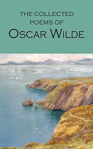 Book cover titled The Collected Poems of Oscar Wilde featuring a coastal landscape painting.