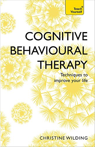 Book cover for "Cognitive Behavioural Therapy" with yellow dandelion design.