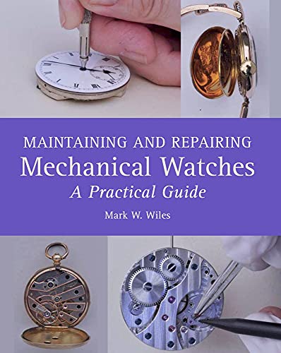 Book cover showing watch parts, tools, and the title "Maintaining and Repairing Mechanical Watches.