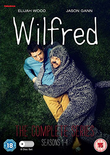 DVD cover featuring Elijah Wood and a man in a dog suit on grass.