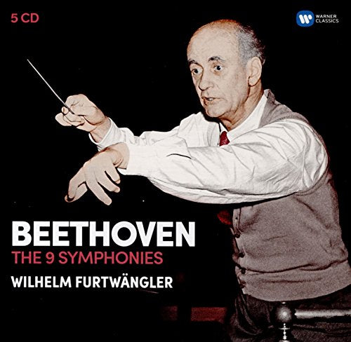 Wilhelm Furtwängler conducting, Beethoven's 9 Symphonies 5CD set cover.