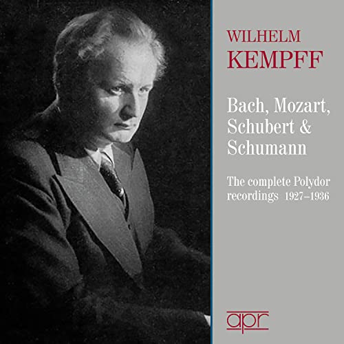 Black and white portrait of Wilhelm Kempff with album title text.