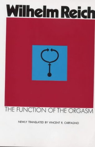 Book cover with Wilhelm Reich, The Function of the Orgasm, and a blue symbol.