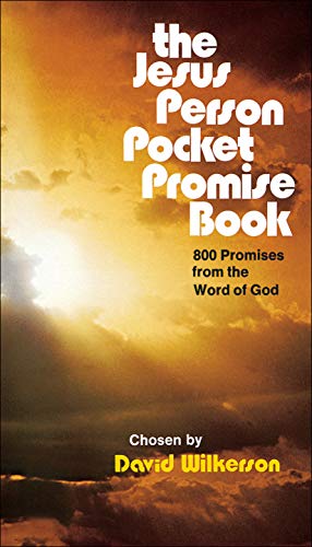 Book cover with title "The Jesus Person Pocket Promise Book" and sunset.