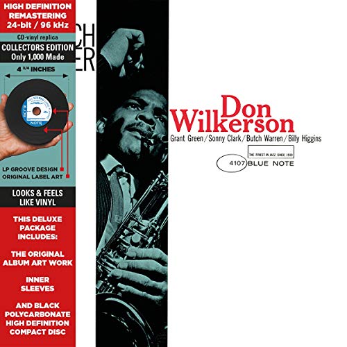 CD cover for Don Wilkerson’s “Preach Brother!” featuring a saxophonist.
