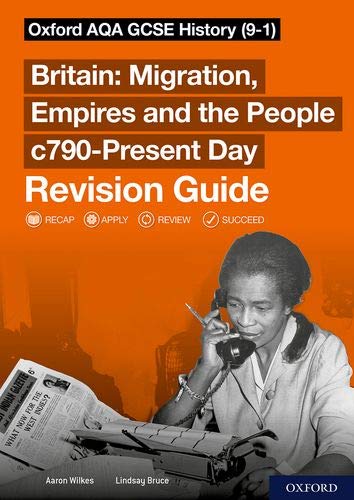 GCSE History revision guide cover with a woman using a vintage telephone.