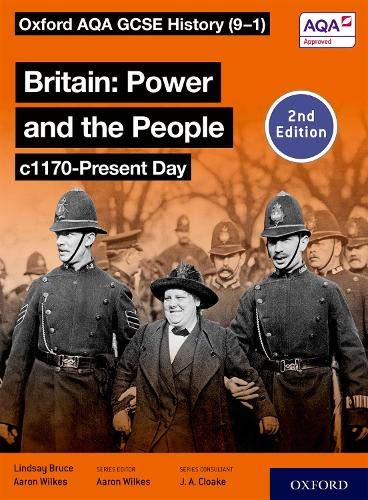 History textbook cover with Victorian-era police and a woman in black.