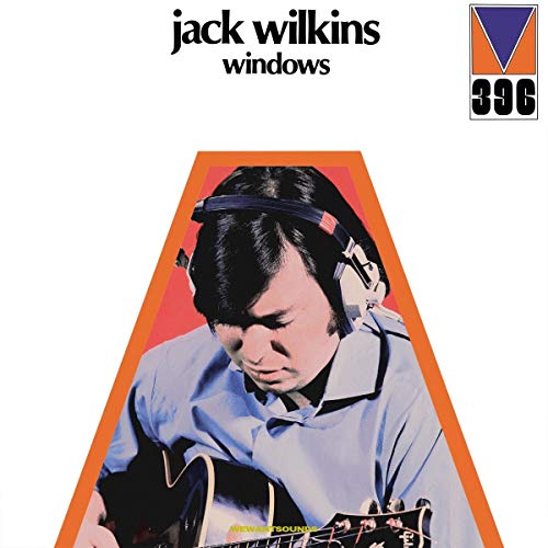 Album cover for Jack Wilkins’ “Windows” featuring a man with headphones.