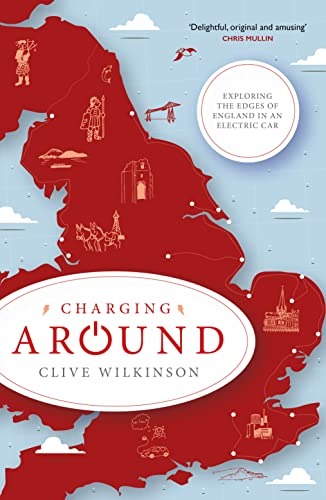 Book cover: illustrated map of England with electric car theme.