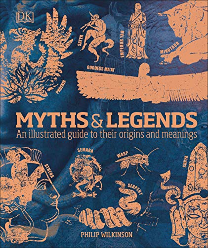 Book cover: "Myths & Legends" featuring illustrated mythical creatures and figures.
