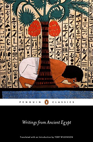 Book cover depicting ancient Egyptian art: a man under a palm tree.