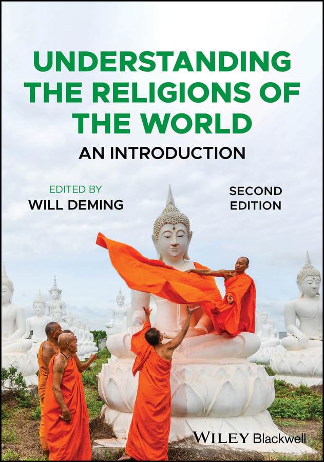 Book cover: "Understanding the Religions of the World" with Buddhist imagery.