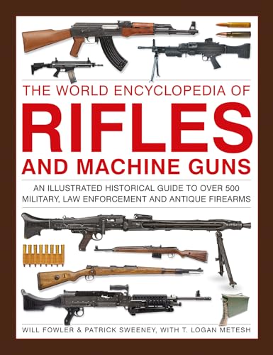 Book cover for The World Encyclopedia of Rifles and Machine Guns featuring various firearms.