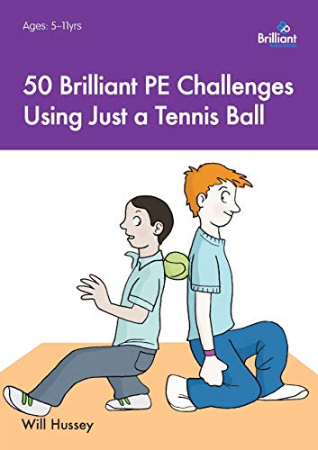 Book cover with illustrated children and a tennis ball between them.