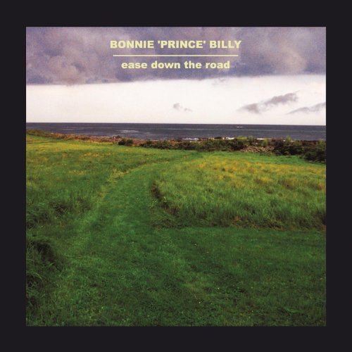 Album cover: grassy field under a stormy sky, text reads “ease down the road”.