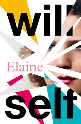 Book cover for “Elaine” featuring a fragmented portrait and bold typography.