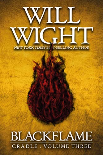 Book cover for Blackflame by Will Wight featuring a dark red flame on gold.