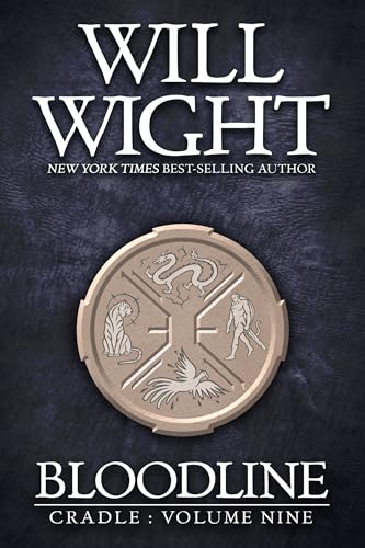 Book cover: "Bloodline" by Will Wight, featuring a circular emblem with animal figures.