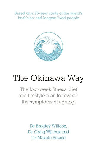 BookHite book cover for The Okinawa Way with a blue wave circular illustration.