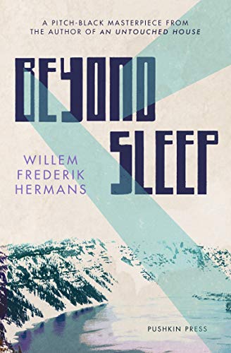 Book cover for Beyond Sleep by Willem Frederik Hermans featuring a snowy landscape illustration.