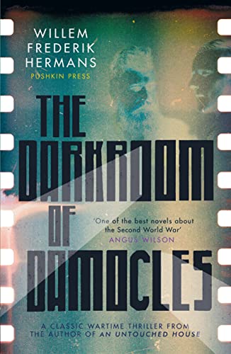 Book cover for “The Darkroom of Damocles” with a shadowy portrait.