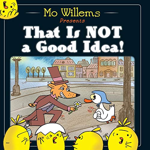 Book cover showing a fox in a top hat offering a flower to a goose.