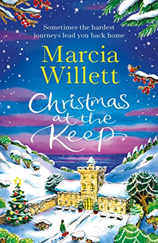 Book cover: snowy castle scene with title "Christmas at the Keep".