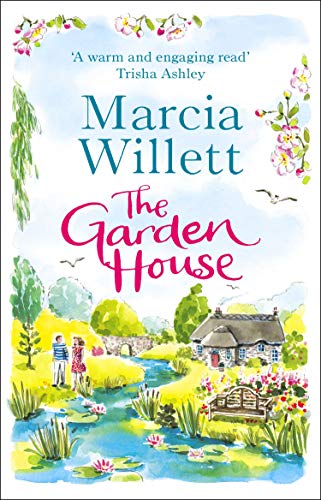 Book cover depicting a cottage by a stream with three figures.