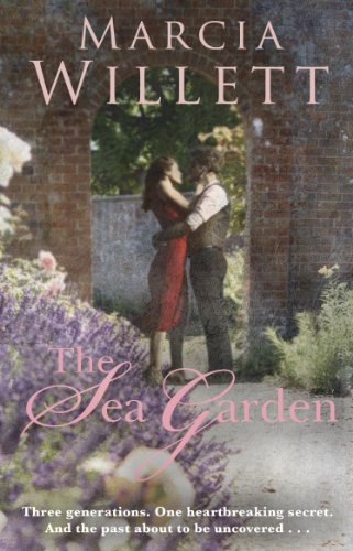 Book cover: couple embracing in a garden archway, floral foreground.