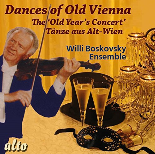 CD cover featuring Willi Boskovsky playing violin with festive imagery.