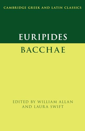 Book cover for Euripides’ “Bacchae” with green and yellow blocks.