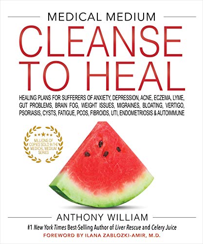 Book cover with red title, watermelon slice, and author Anthony William.