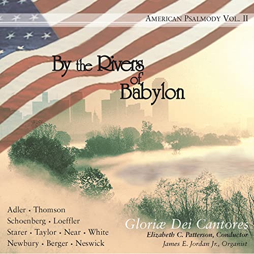 CD cover: "By the Rivers of Babylon" with landscape and American flag.