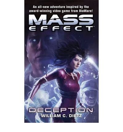 Book cover for "Mass Effect: Deception" featuring two figures and blue energy.