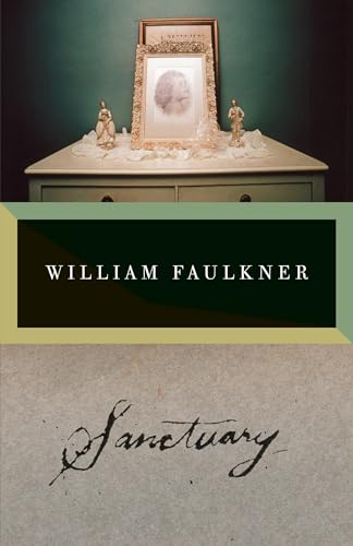 Book cover for “Sanctuary” by William Faulkner, with antique still life.
