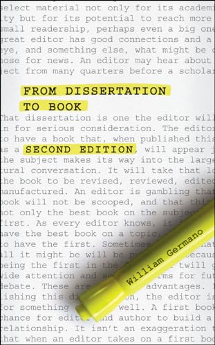 Book cover, “From Dissertation to Book,” second edition, with yellow highlighter.
