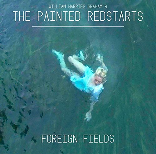 CD cover: woman floating in blue water, album title "Foreign Fields".