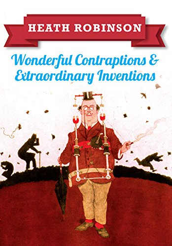 Book cover featuring a cartoon man with complex, whimsical machinery attached.